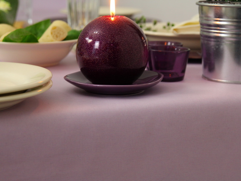 Abwaschbare Tischdecke Lavendel uni Mona Breite 120 cm OVAL