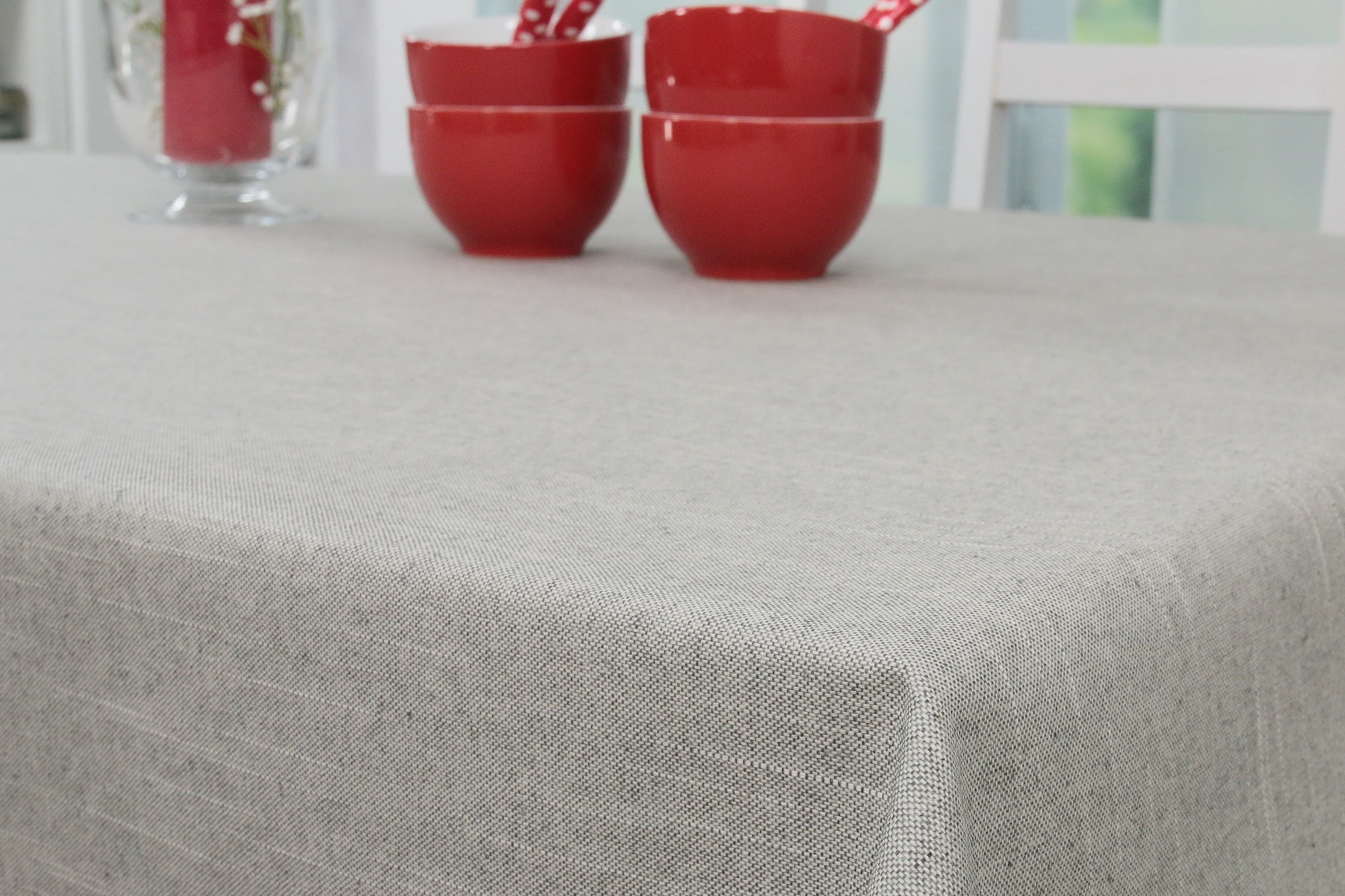 Tischdecke abwaschbar Grau einfarbig Perla ab 80x80 cm bis 138x138 cm QUADRATISCH