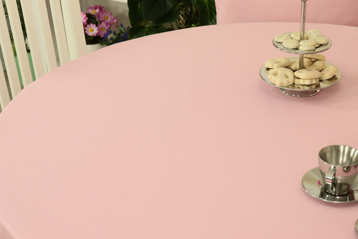 Tischdecke Rosa einfarbig Breite 160 cm OVAL