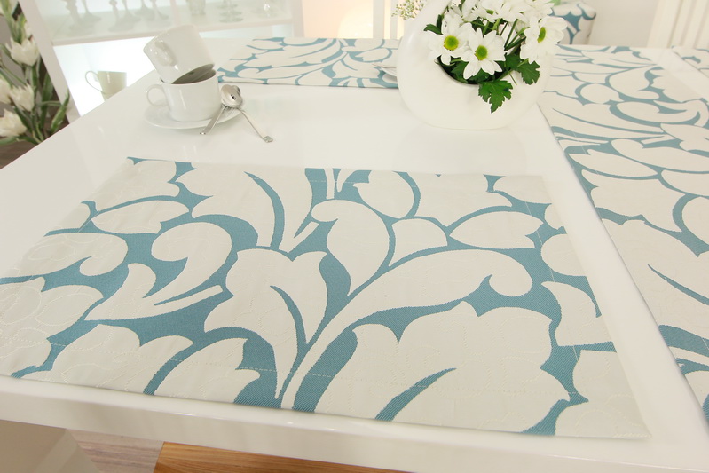 Tischset Queens Azurblau Muster Größe 30x48 cm