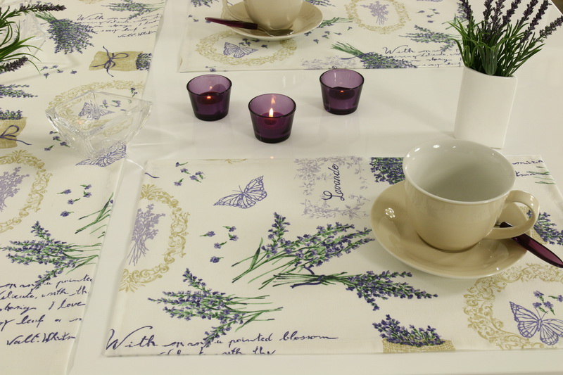 Abwaschbares Tischset Lavendel Mediterran LONA Größe 32x42 cm