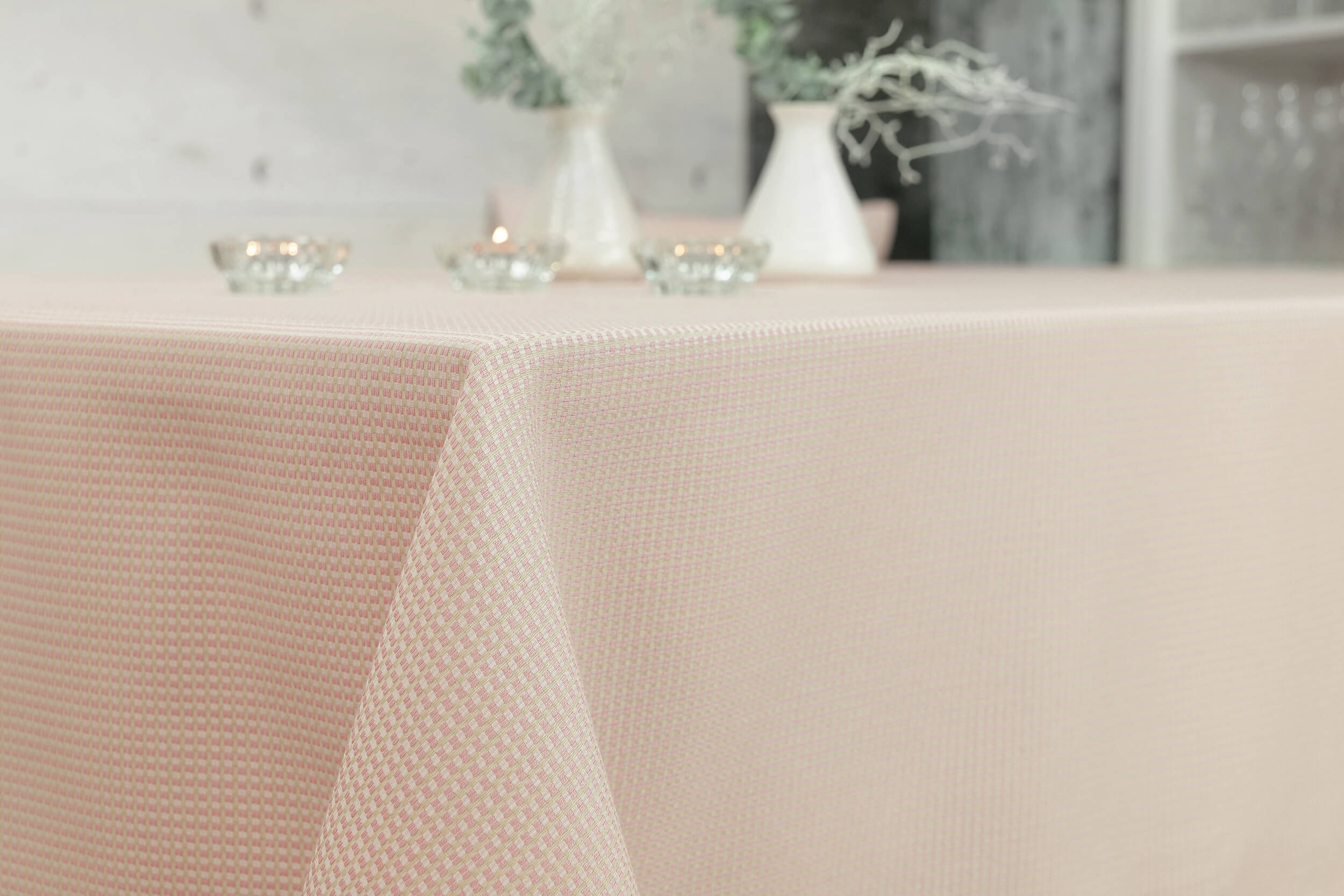 Garten Tischdecke mit Fleckschutz Rosa Muster Philadelphia Breite 120 cm