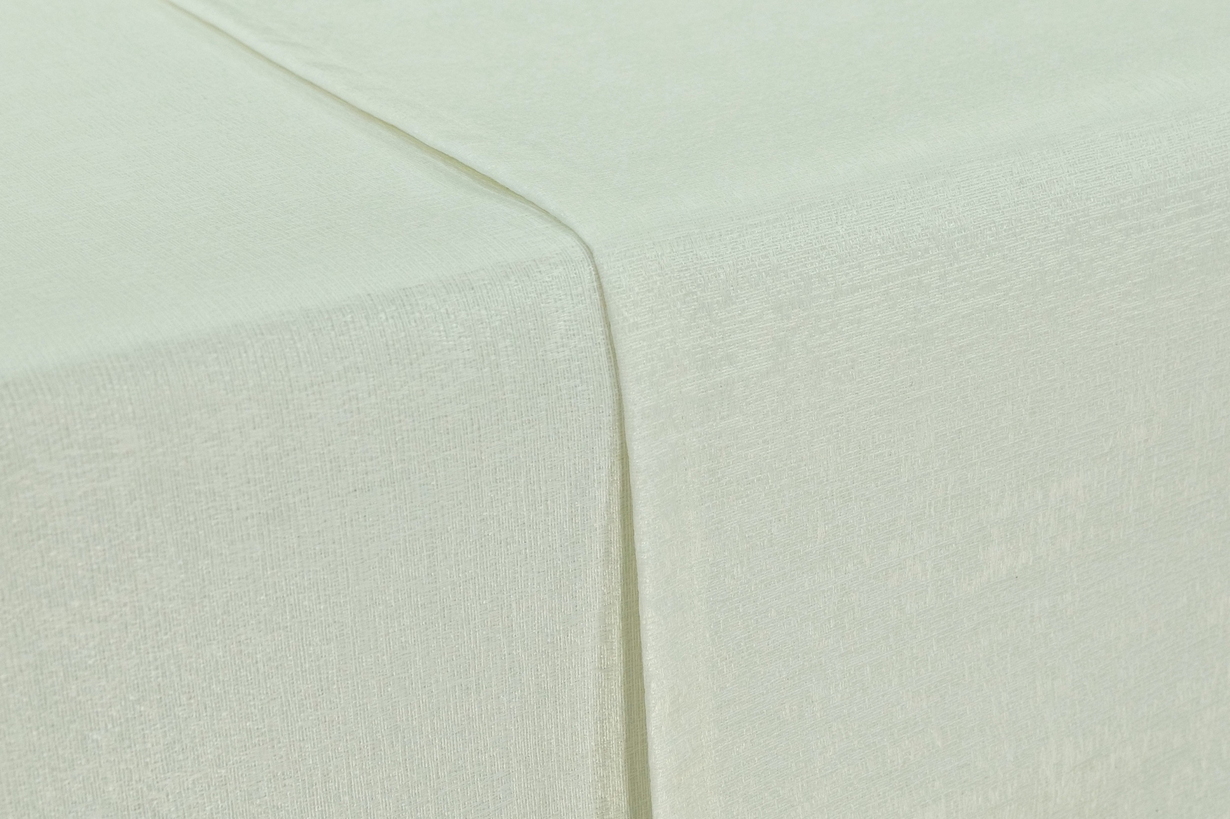 Abwaschbare Tischdecke Cremeweiß uni strukturiert Muriel Breite 90 cm
