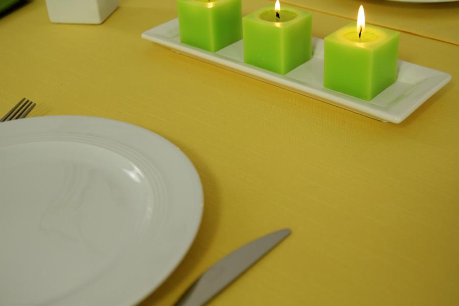 Gelbe Tischwäsche mit FLECKSCHUTZ Nia Breite 100 cm