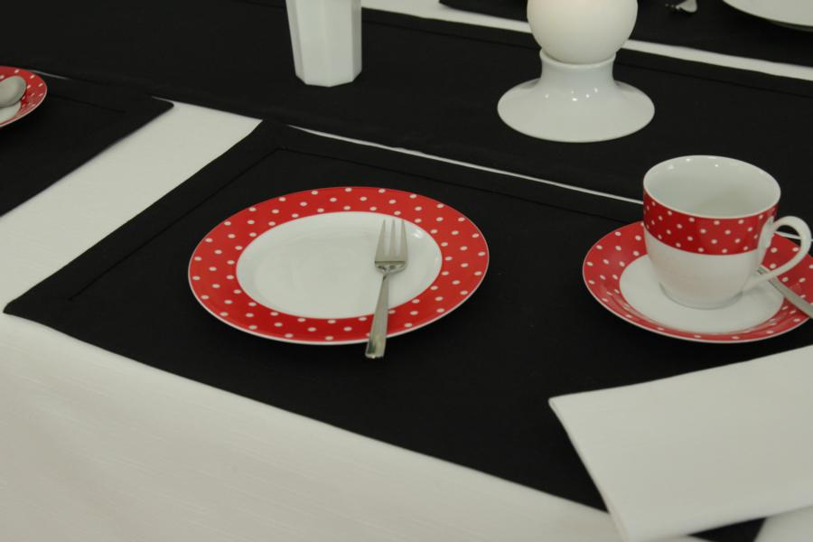 Tischset schwarz mit FLECKSCHUTZ Nia 32x42 cm Platzset