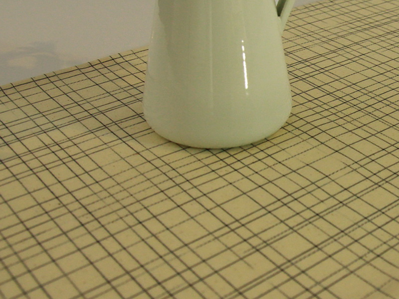 Tischläufer abwaschbar Elfenbein Karo Muster elisa Größe ab 25x60 cm bis 25x260 cm