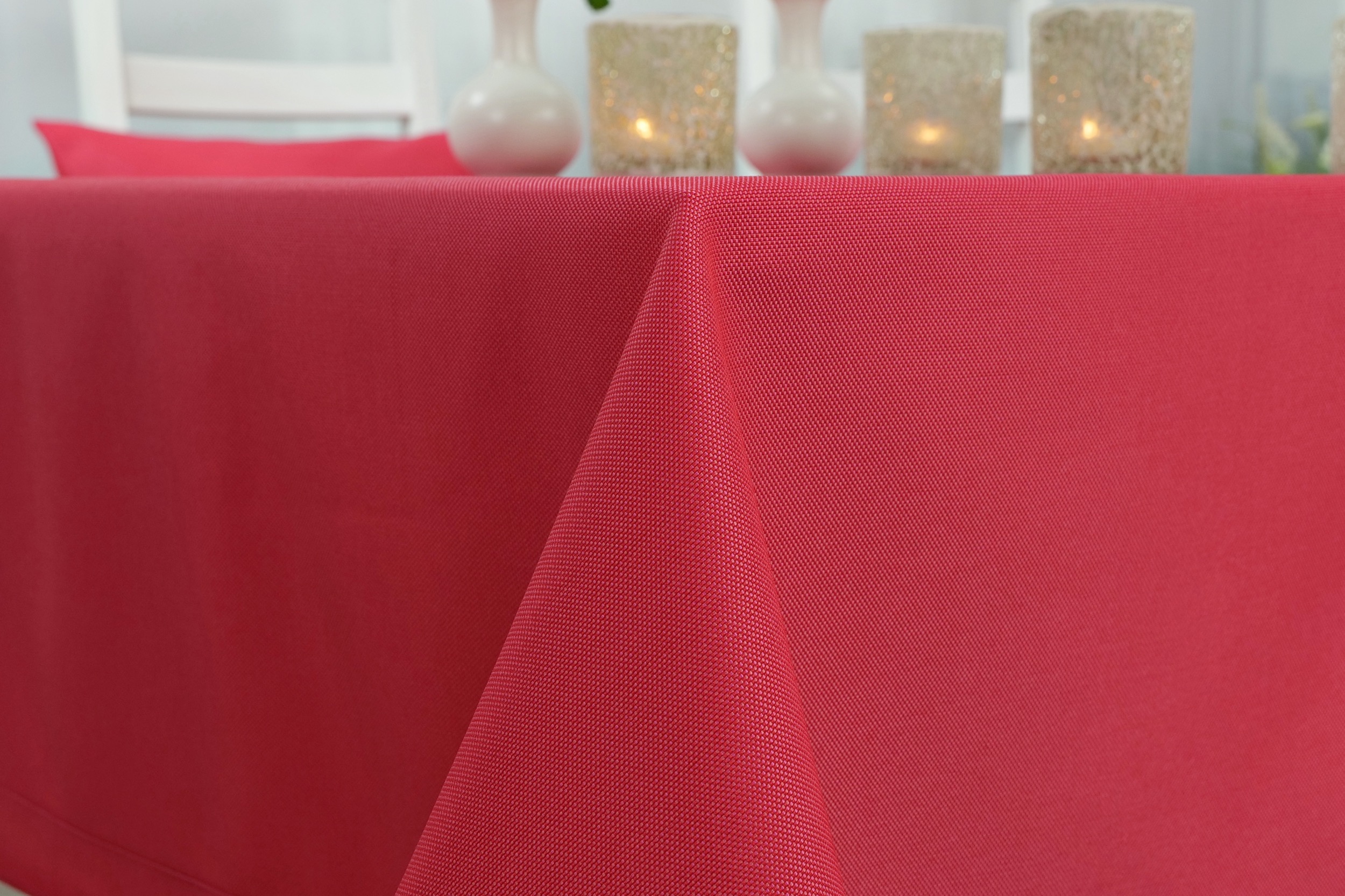 Tischdecke Rot einfarbig Vivaldi Breite 150 cm