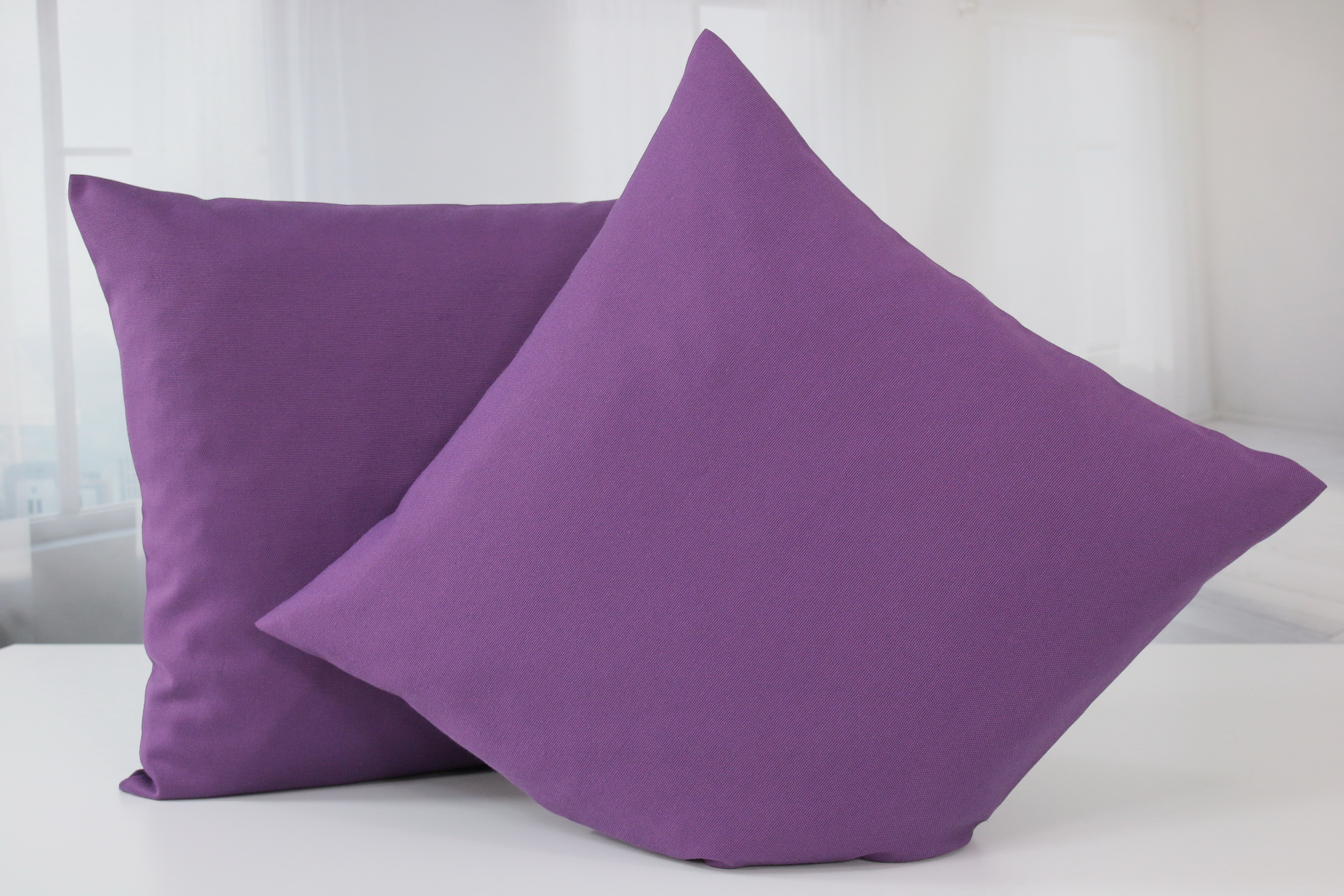 Kissenbezüge + Hüllen Violett einfarbig. Perfekt in jeder Größe.