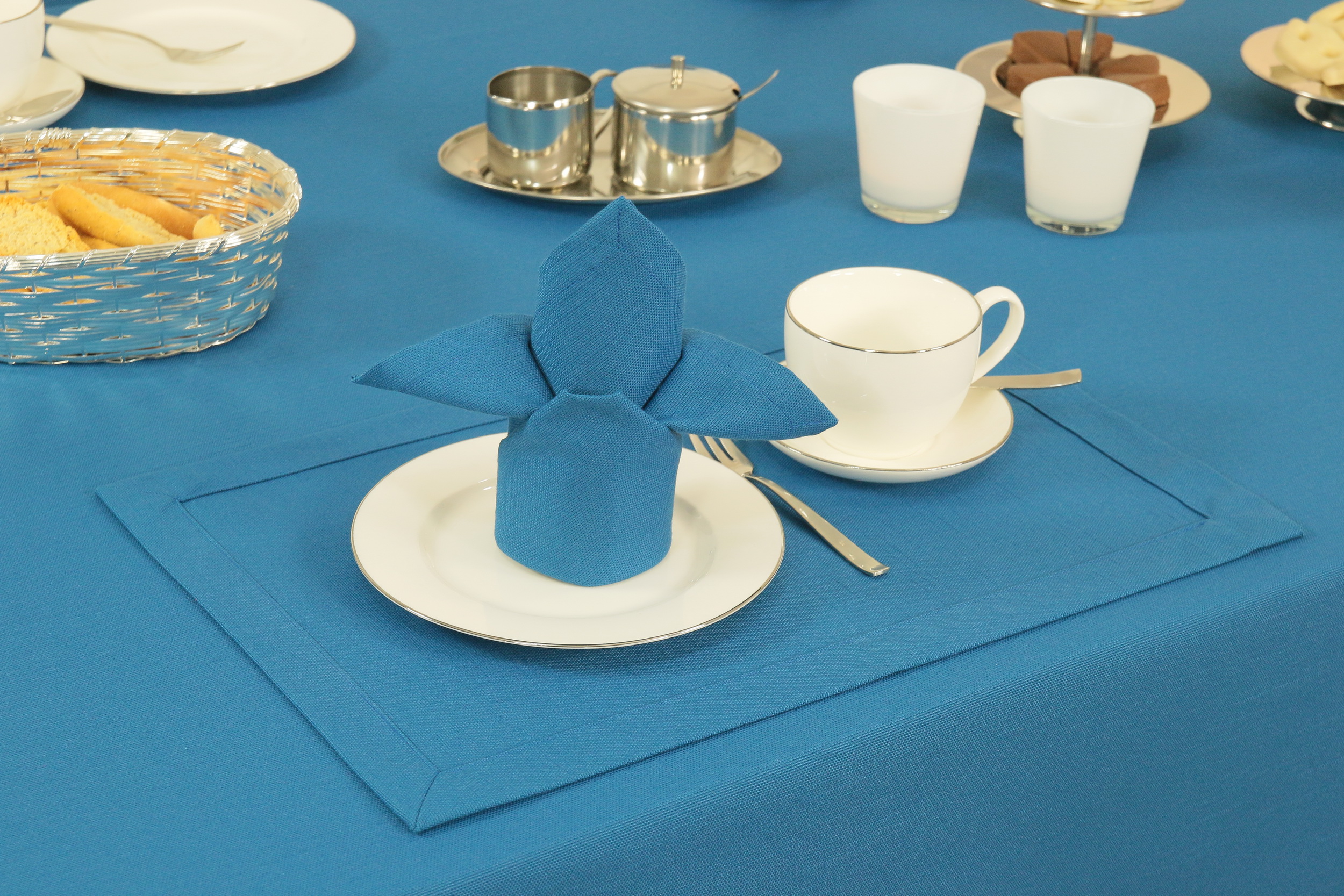 Tischset blau mit FLECKSCHUTZ Nia 32x42 cm Platzset