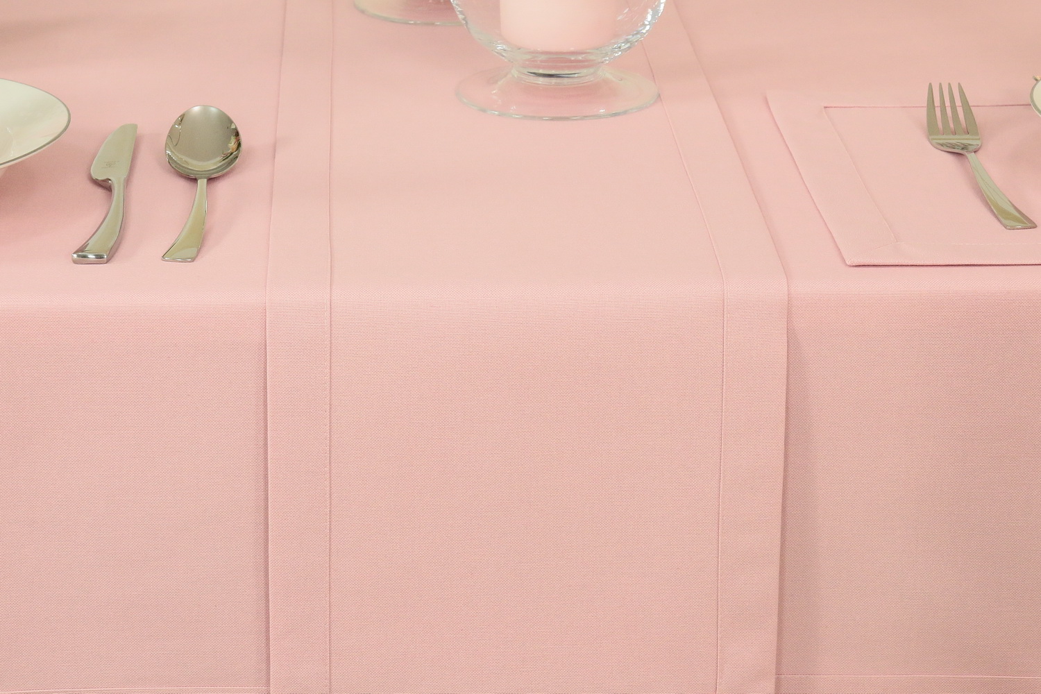 Tischläufer Rosa einfarbig Breite 30 cm