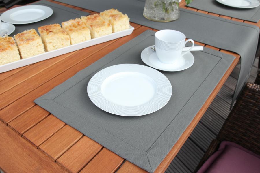 Tischset mit Fleckschutz Dunkelgrau uni Sara Größe 30x48 cm Platzset