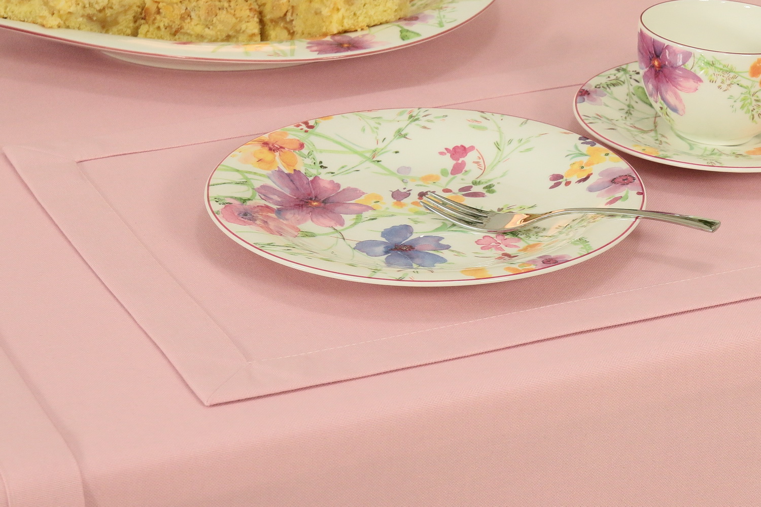 Tischset Rosa einfarbig Größe 32x42 cm