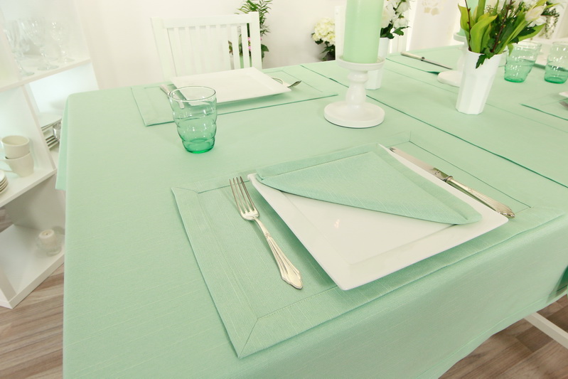 Tischset Mint Grün mit Fleckschutz Nia Größe 32x42 cm