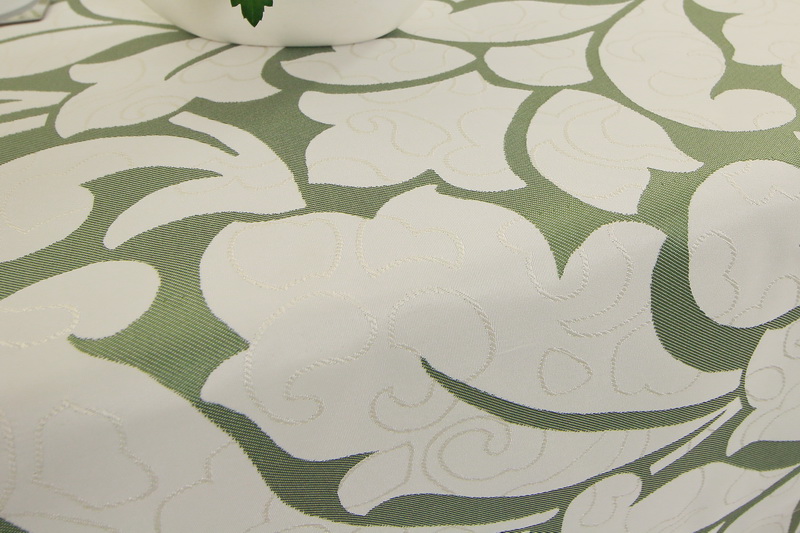 Tischwäsche Queens Smaragdgrün Muster Breite 160 cm OVAL