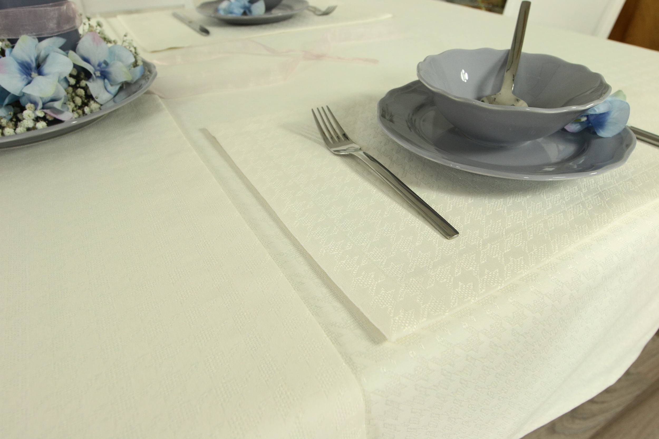 Tischset mit Fleckschutz Evita Perlcreme Muster Größe 30x48 cm Platzset