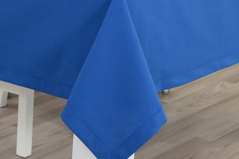 Tischdecke Blau einfarbig Breite 120 cm