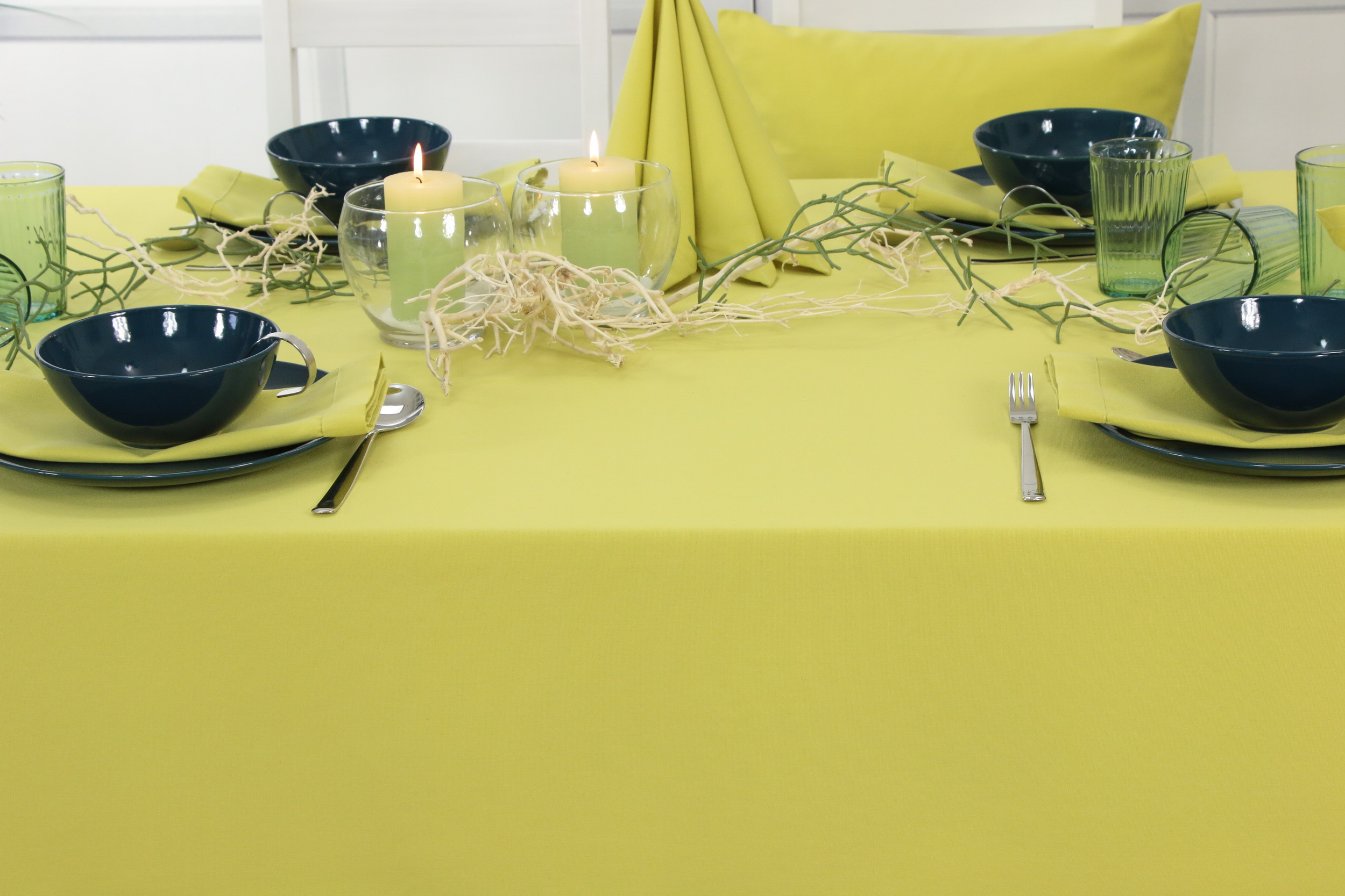 Tischdecke mit Fleckschutz Melone Breite 110 cm