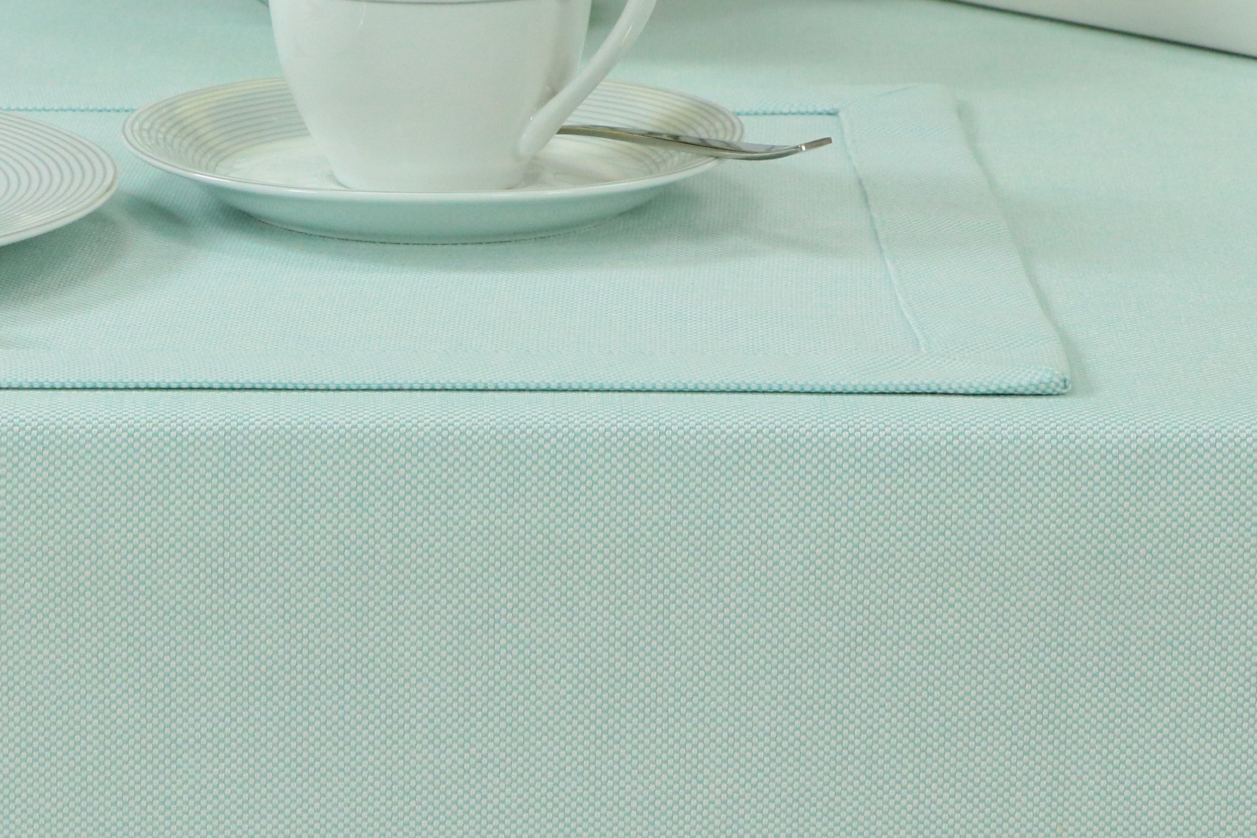 Tischdecke mit Fleckschutz Mint uni Liberas Breite 90 cm