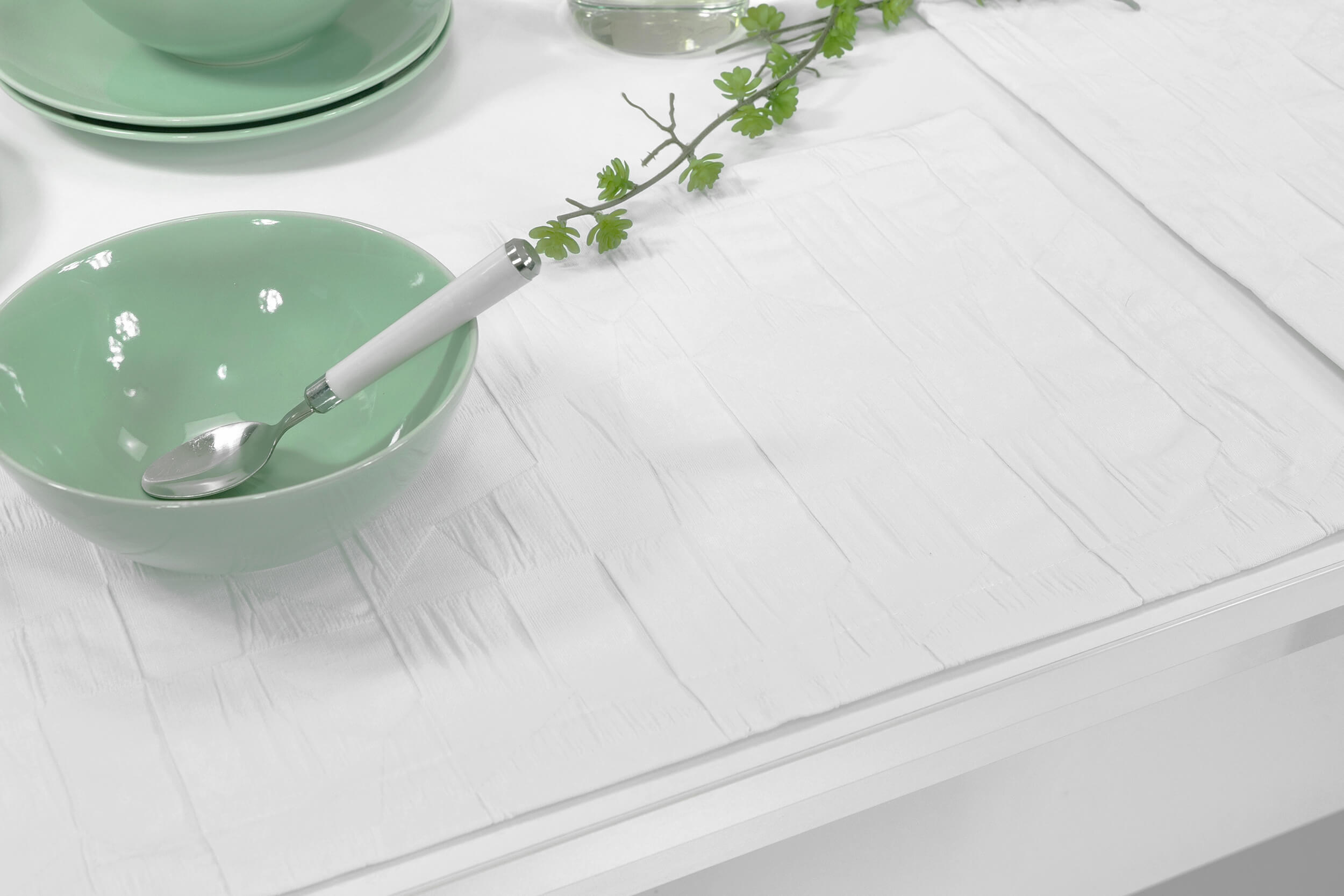 Recycled Tischsets Weiß einfarbig mit Muster Loft Größe 30x48 cm Platzset