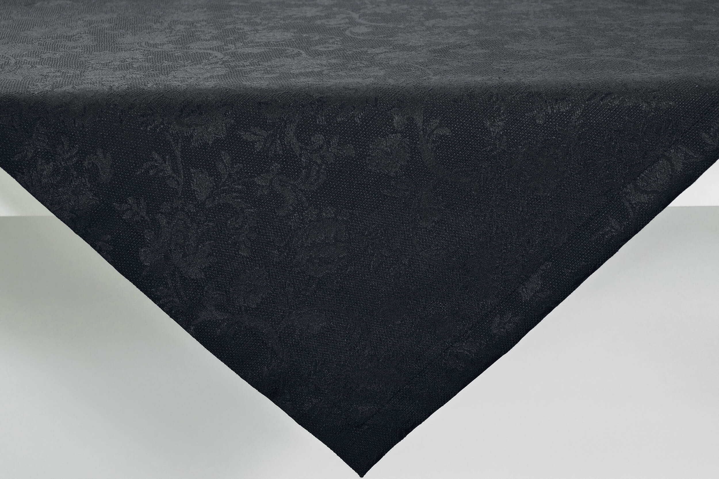 Tischdecke mit Fleckschutz Evita Schwarz Ranke ab 80x80 cm - 200x200 cm QUADRATISCH
