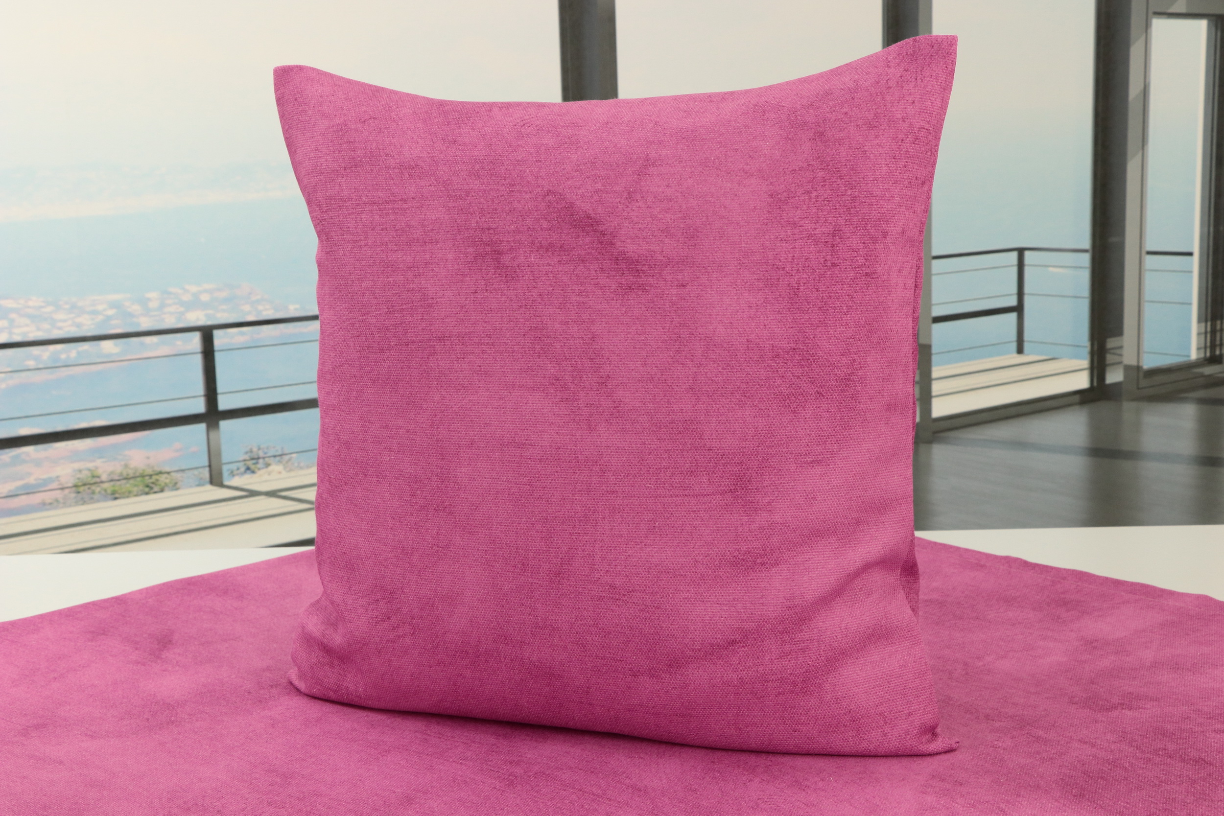 Garten Kissenbezüge + Hüllen mit Fleckschutz Perl Pink uni. Perfekt in jeder Größe.
