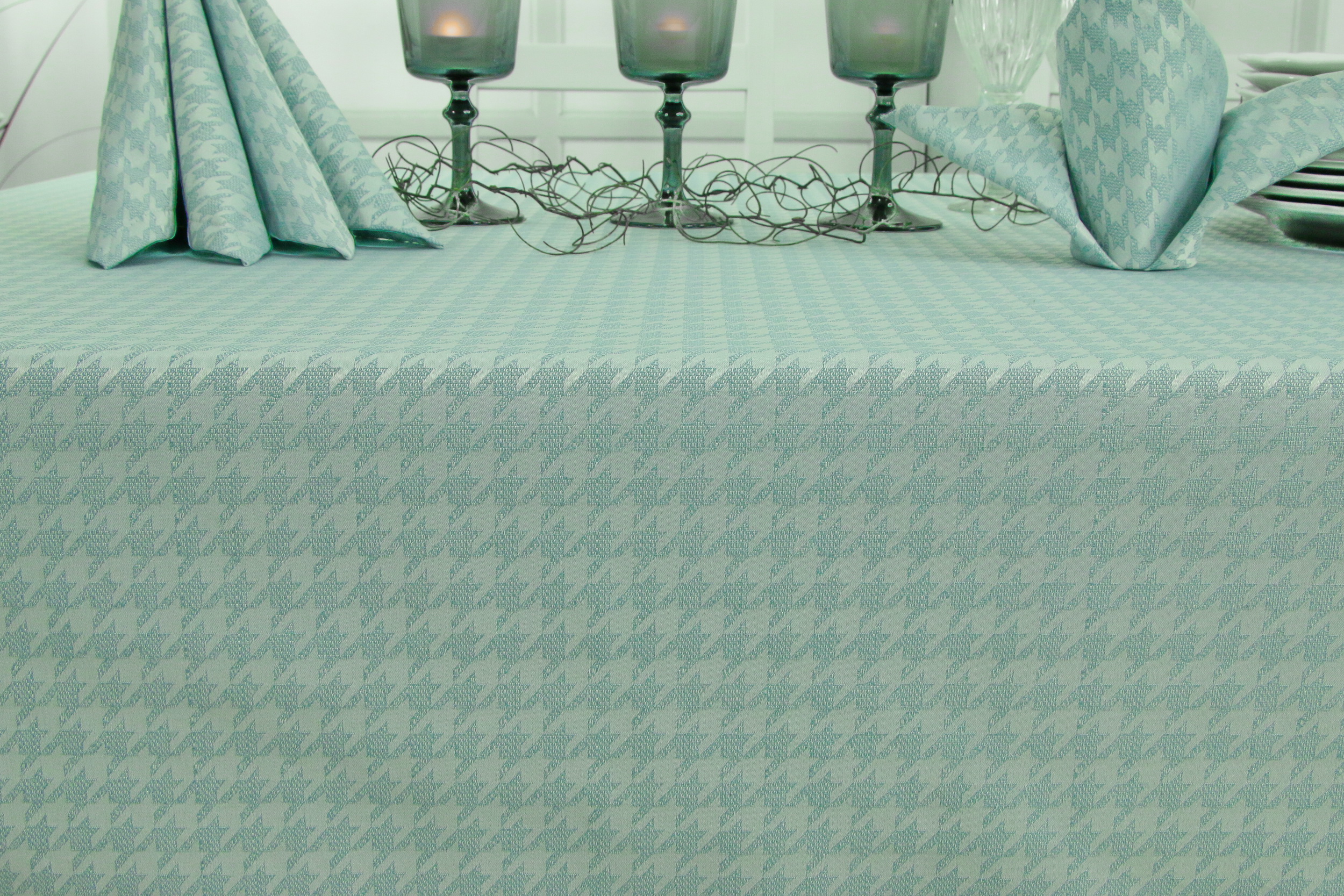 Tischdecke mit Fleckschutz Evita Perlmint Muster Breite 150 cm