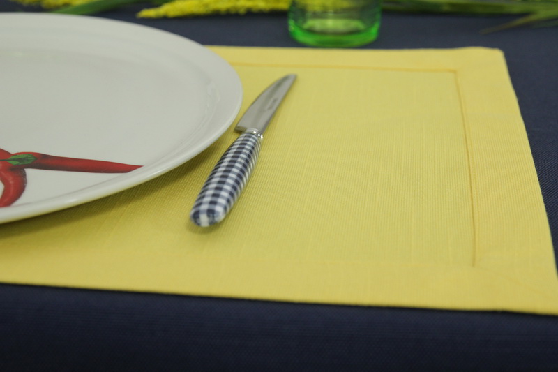 Tischset gelb mit FLECKSCHUTZ Nia 32x42 cm Platzset
