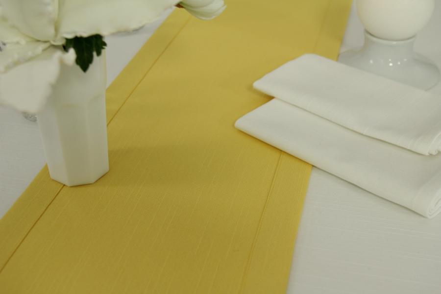Tischläufer gelb mit Fleckschutz Nia 25 cm Breite