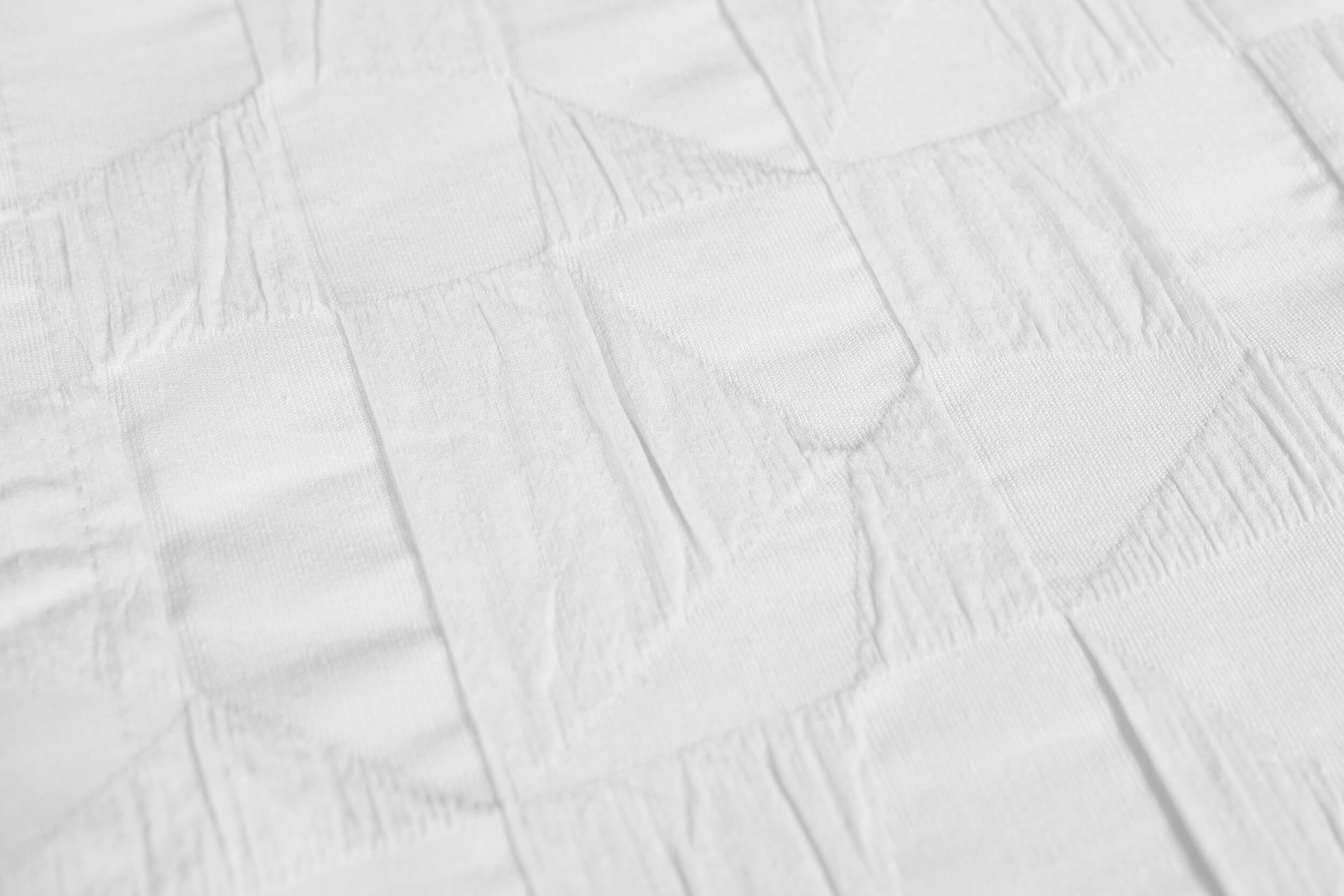 Recycled Tischdecke Weiß einfarbig mit Muster Loft Breite 130 cm