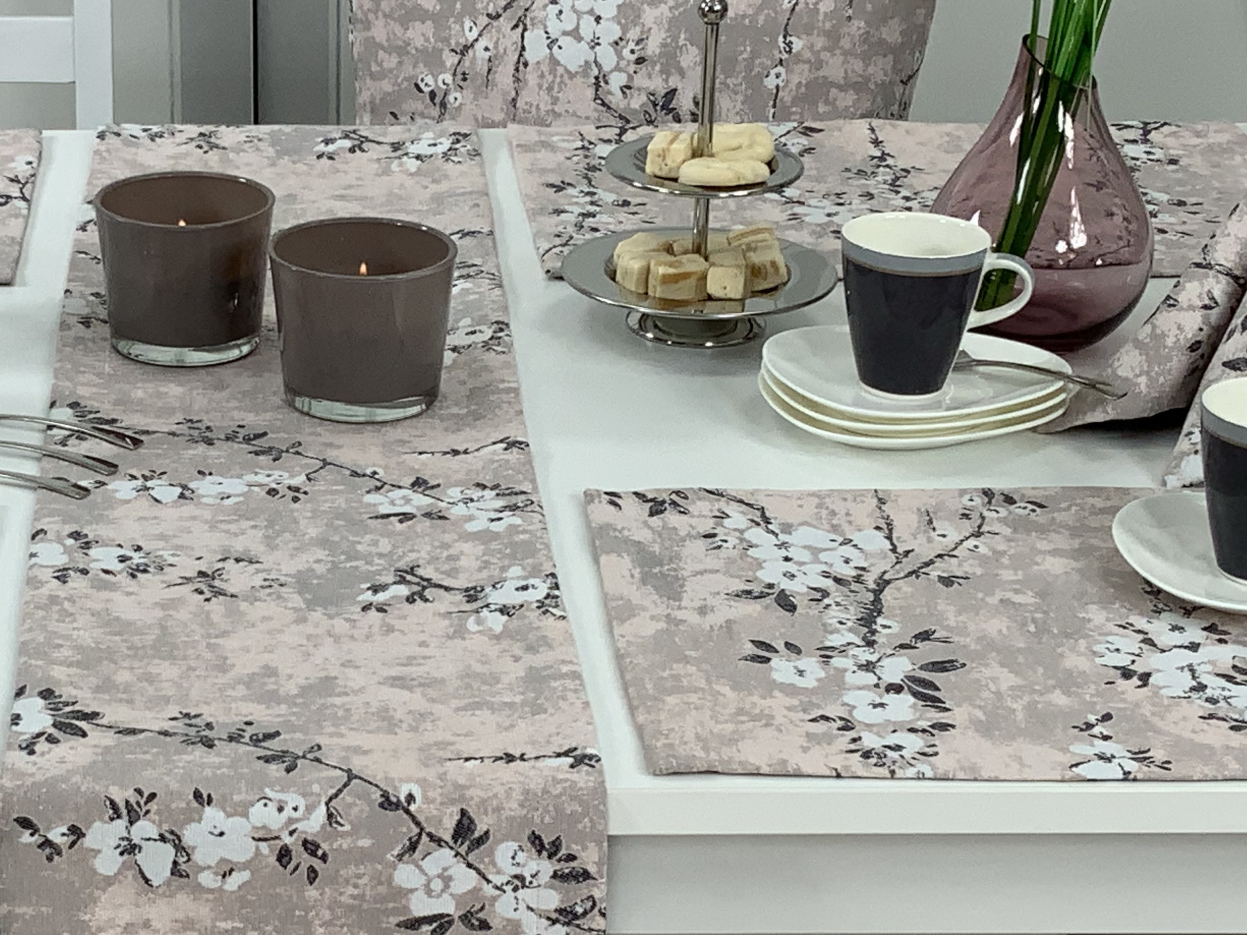 Tischläufer Altrosa Pastell Sakura Breite 30 cm