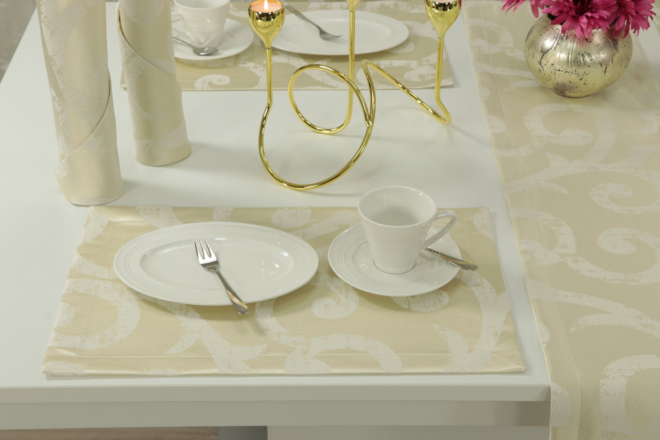 Tischset Champagner Goldschimmer Größe 32x42 cm Platzset