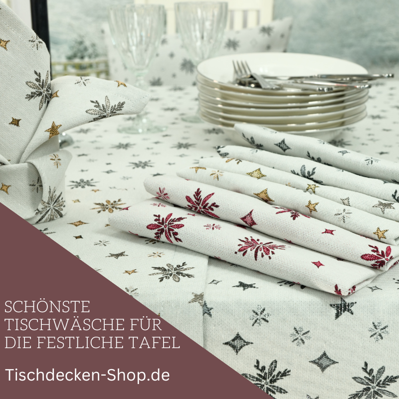 Auffallend attraktive Tischdecken für Weihnachten bei Tischdecken-Shop.de