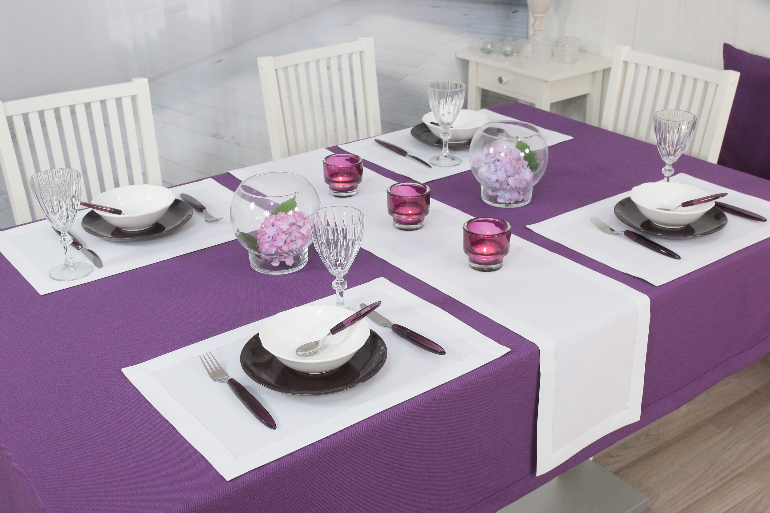 Tischdecke Violett einfarbig Breite 120 cm | 140 cm | SW110751
