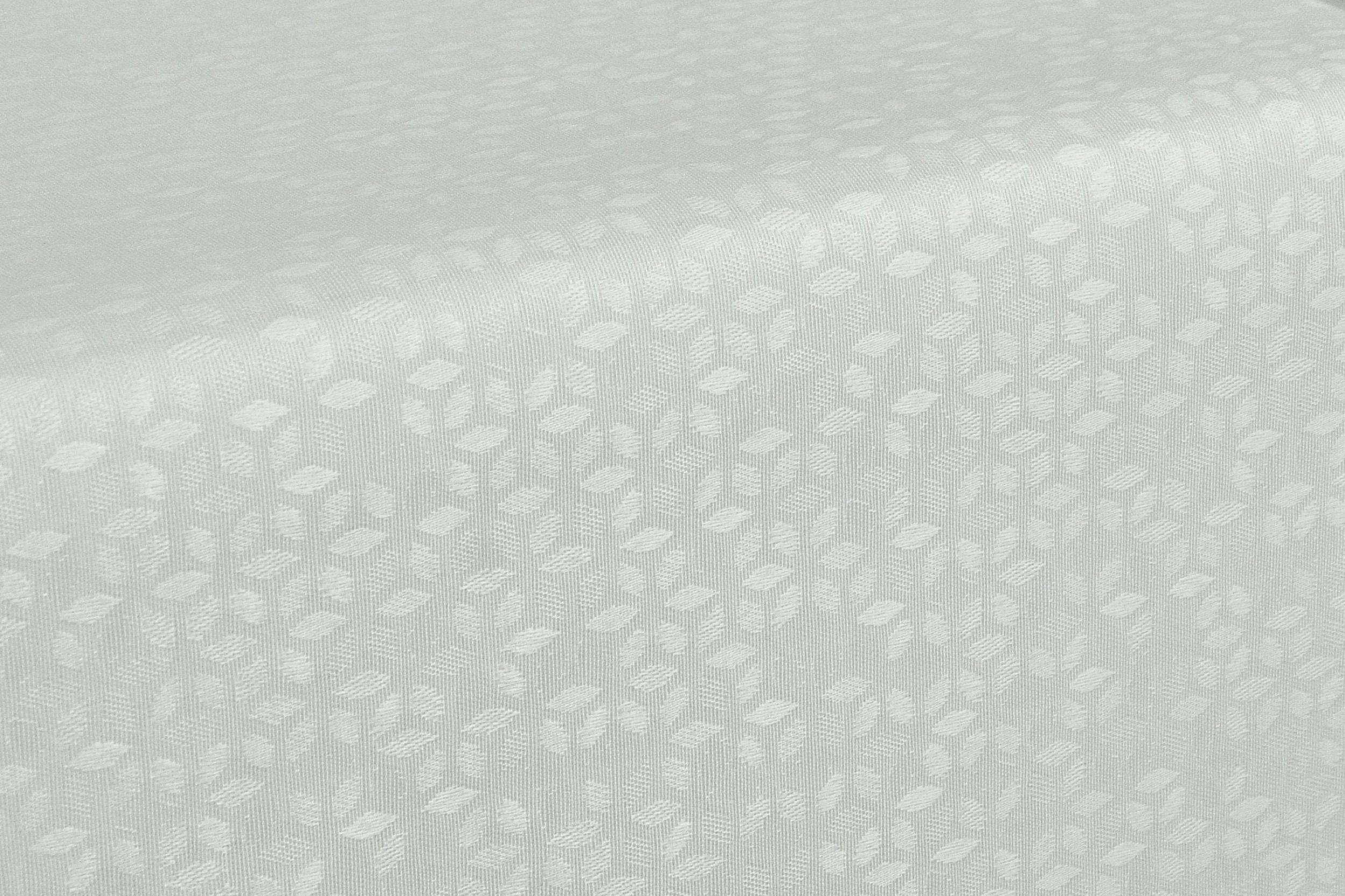 Tischdecke abwaschbar Weiß gemustert Fleuret Breite 120 cm