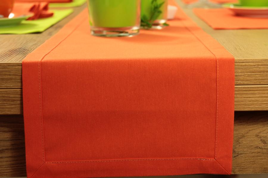 Tischläufer Orange uni Breite 25 cm | 60 cm | SW109945
