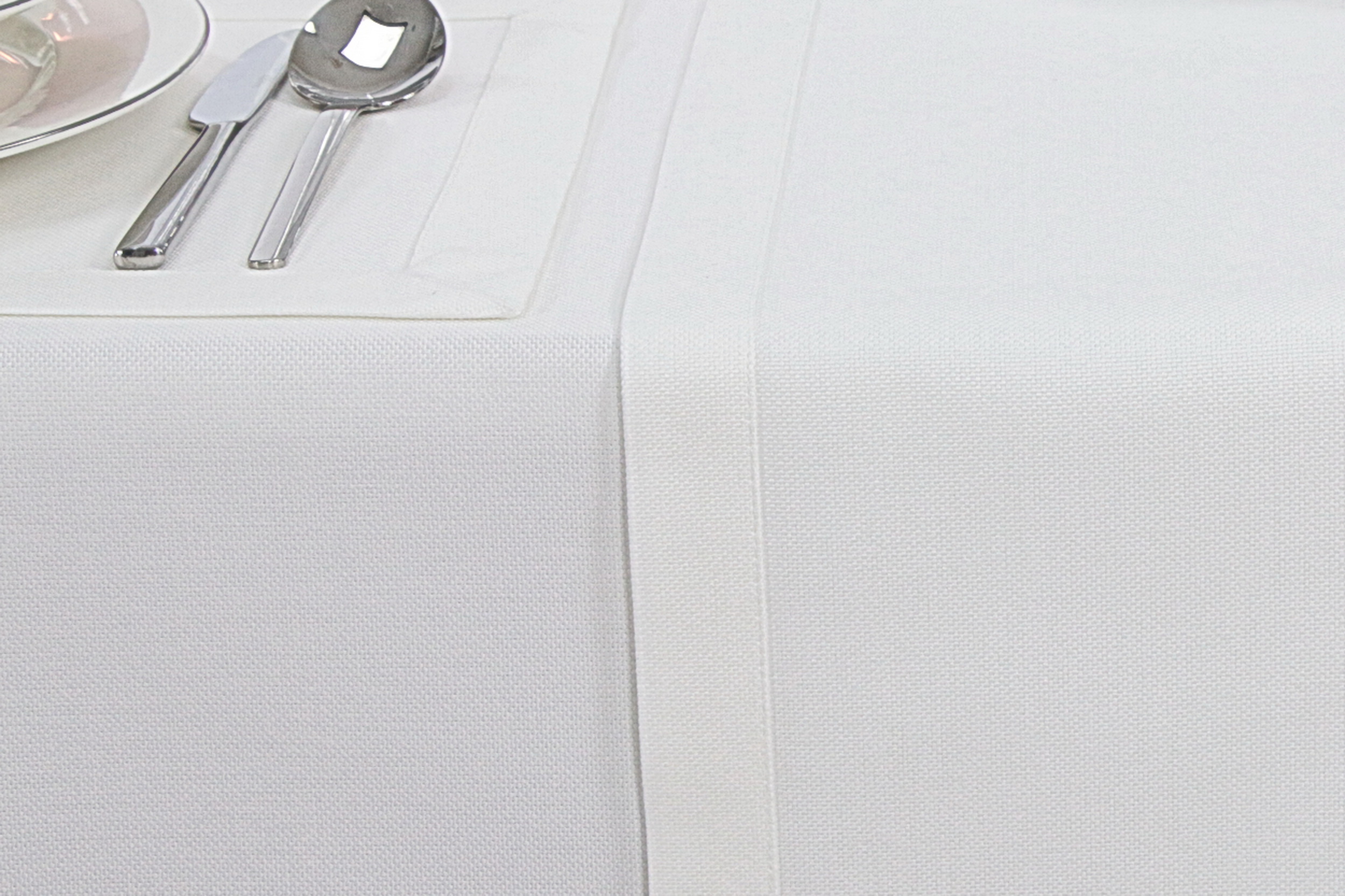 Tischdecke mit Fleckschutz Weiß uni Liberas Breite 90 cm