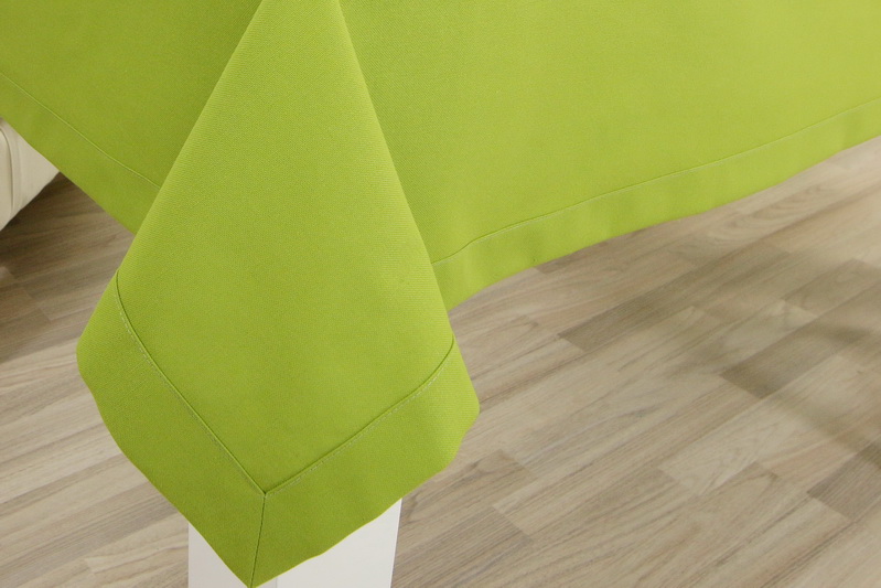 Tischdecke Kiwi Grün basic Breite 180 cm