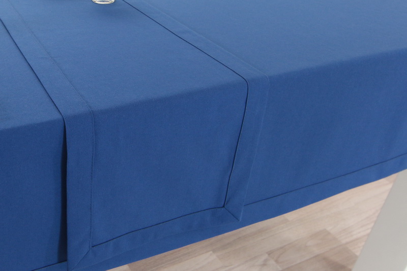 Tischläufer Enzian Blau einfarbig Breite 30 cm