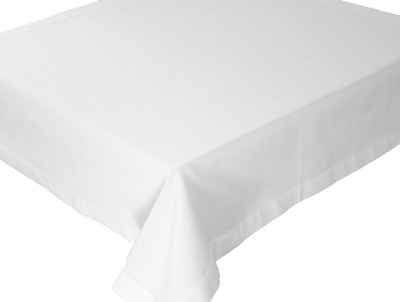 Tischdecken Weiß uni Breite 170 cm OVAL