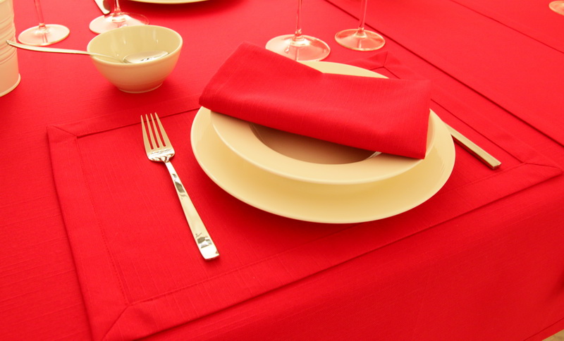 Tischset Rot mit Fleckschutz Nia Größe 30x48 cm