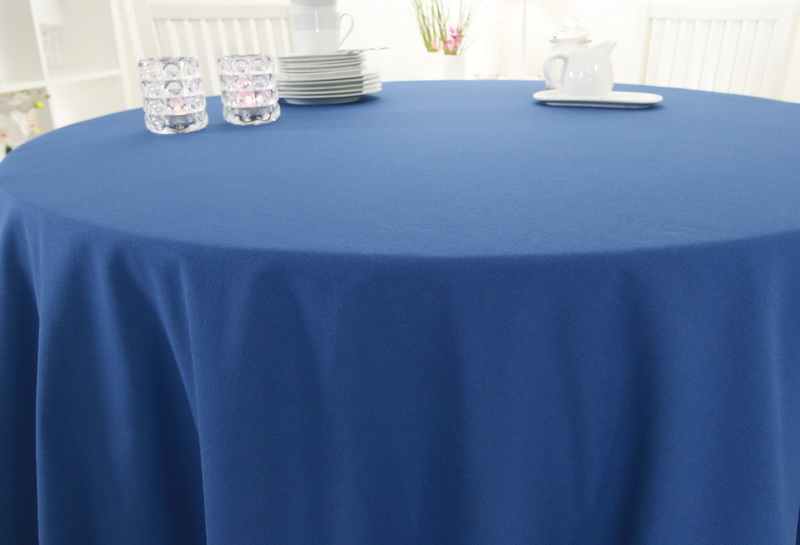 Tischdecke Enzian Blau einfarbig Ø 80 cm bis 200 cm RUND