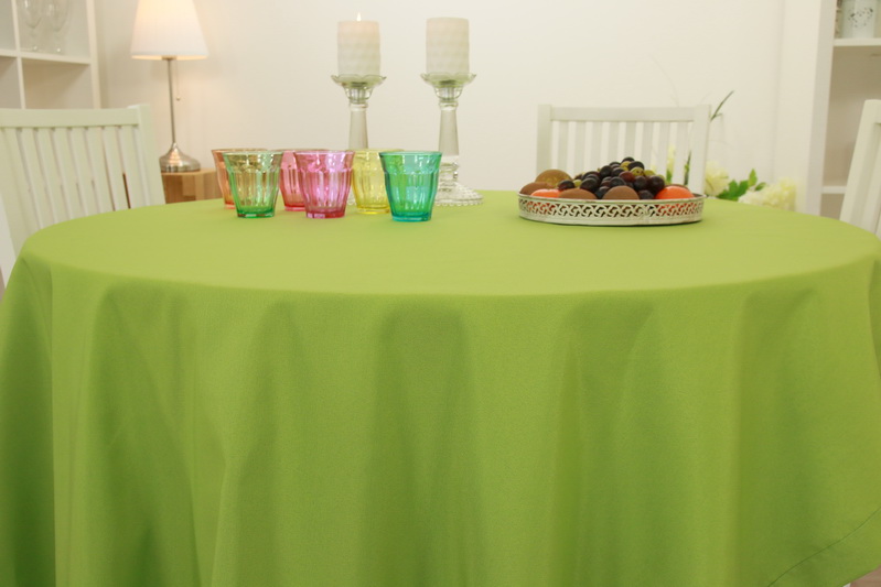 Tischdecke Apfelgrün einfarbig Ø 80 cm bis 200 cm RUND