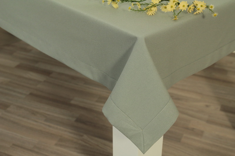 Tischdecke mit Fleckschutz Grau uni Sara Breite 110 cm
