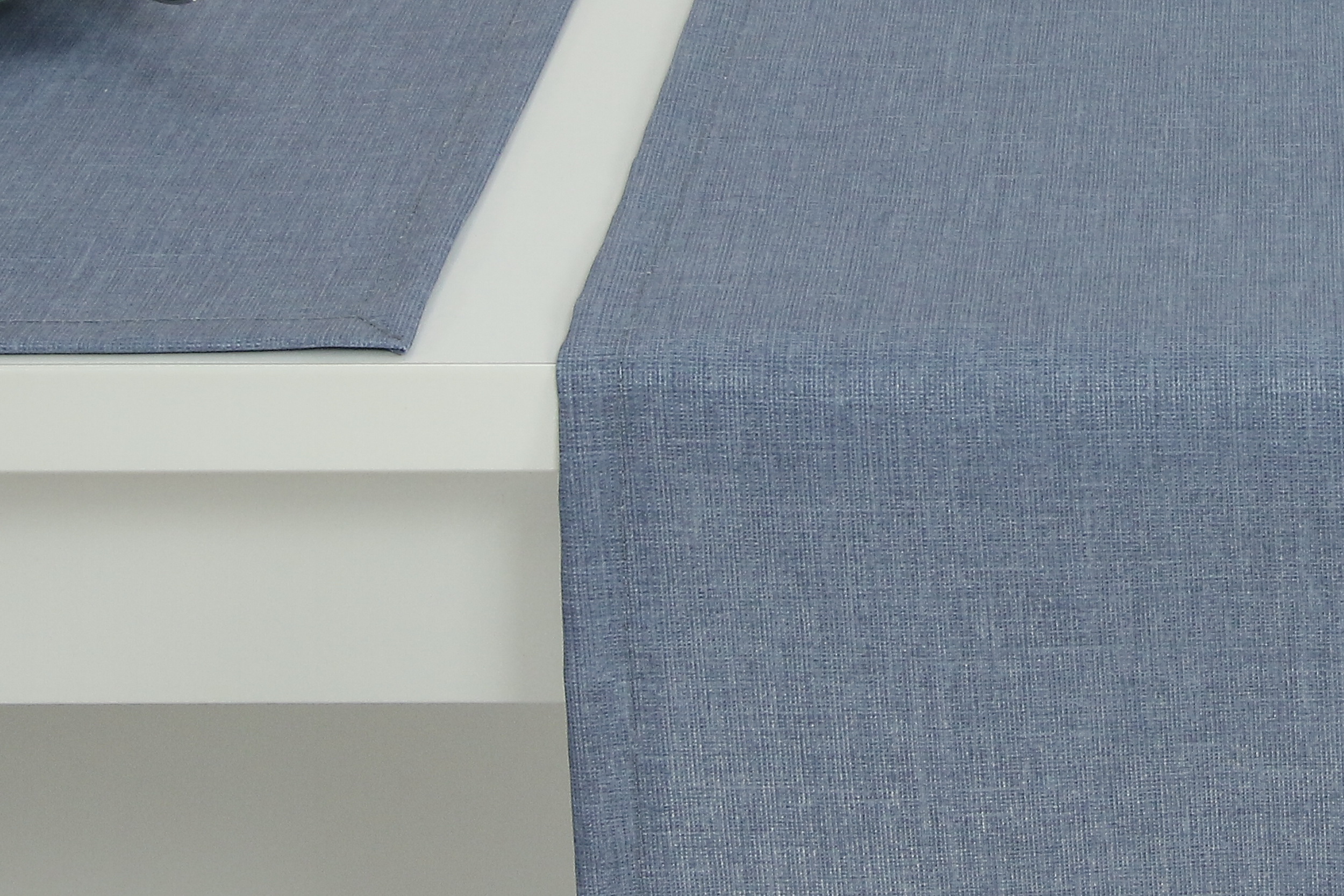 Tischläufer abwaschbar Blau uni Tessa Breite 40 cm