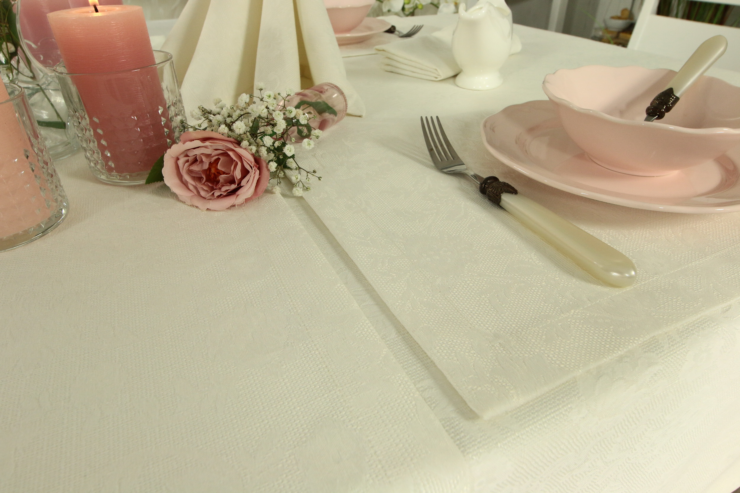Tischset mit Fleckschutz Evita Perlcreme Ranke Größe 30x48 cm Platzset