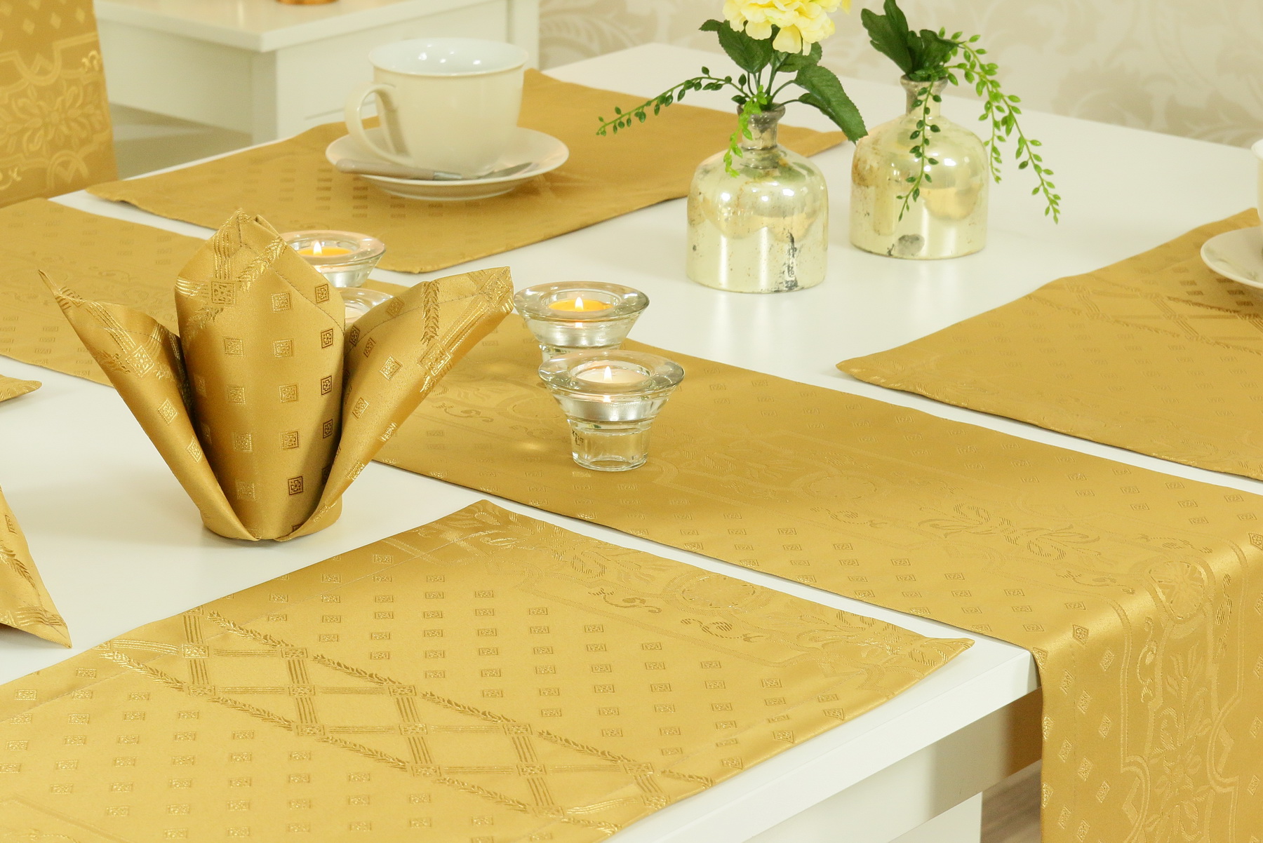 Tischset Gold gemustert Größe 32x42 cm