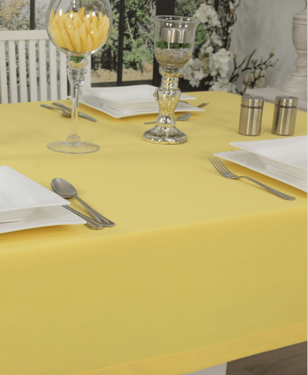 Gelble Tischdecke perfekt fur das Fruhjahr