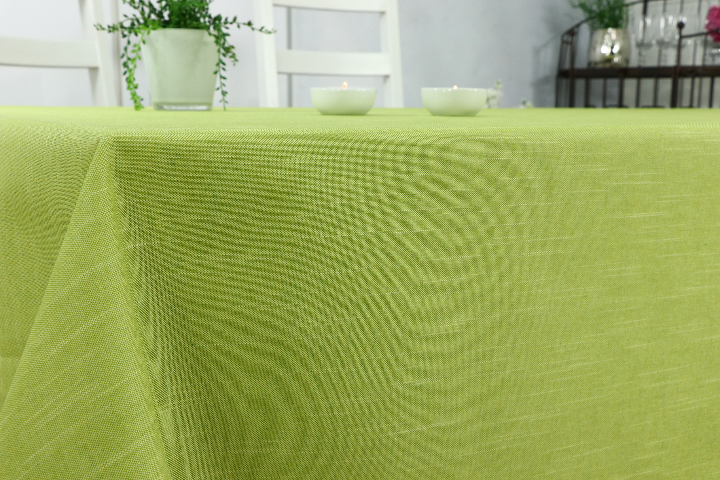 Abwaschbare Tischdecke Grün einfarbig Perla ab 80x80 cm - 138x138 cm QUADRAAbwaschbare Tisch