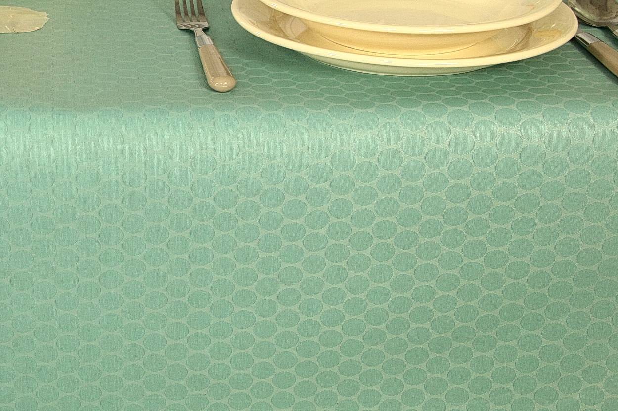 Tischdecke abwaschbar Aqua gepunktet Gaugin Breite 120 cm