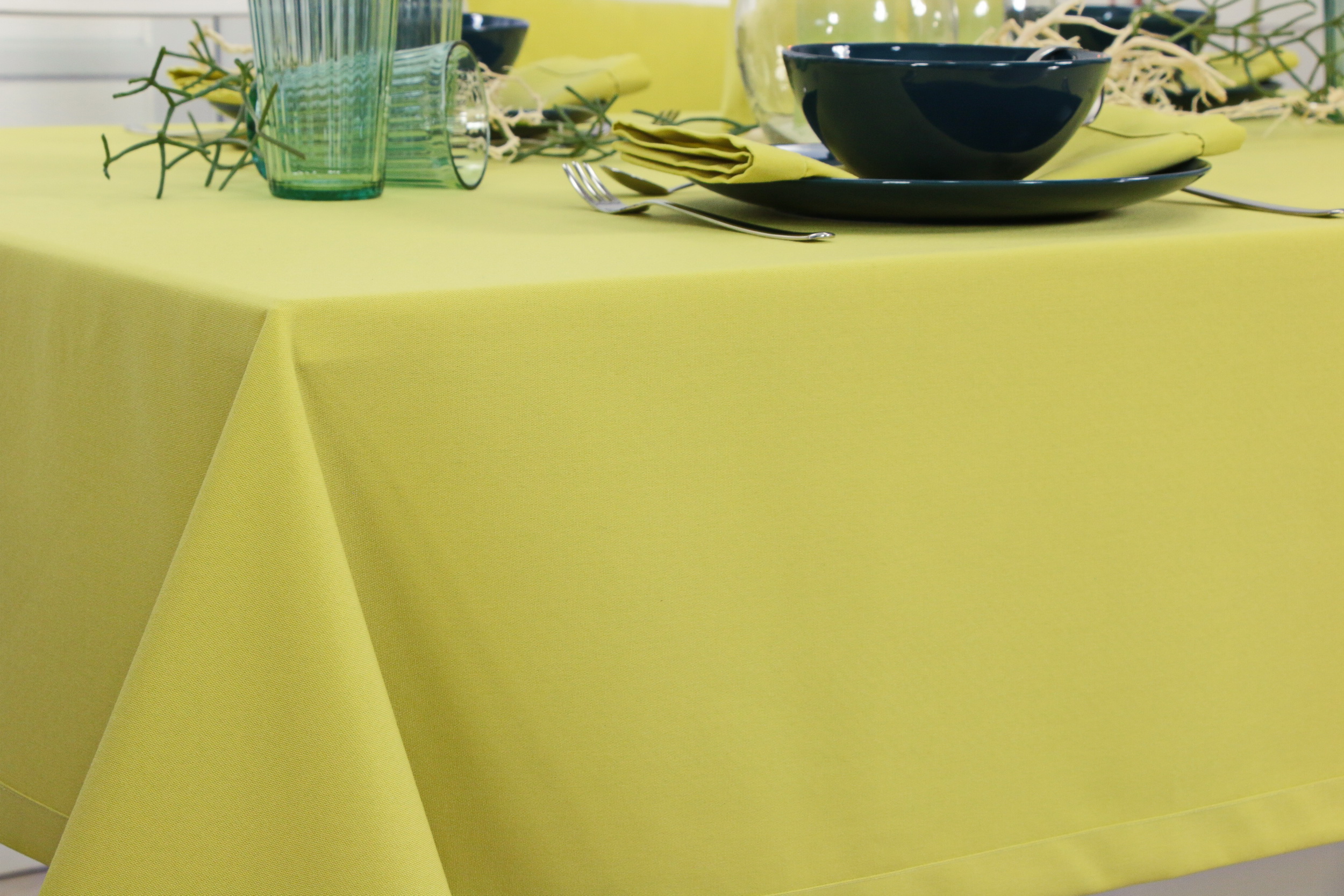 Tischdecke mit Fleckschutz Melone Breite 90 cm